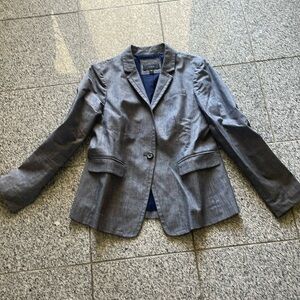 J. Crew denim blue/grey blazer 10